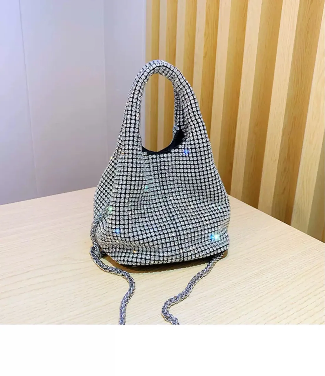 Luxury Diamonds Basket Bag Designer Brand Women Handbag Shinny Rhinestone Shoulder Crossbody Bag Evening Party Bucket Purse 2023