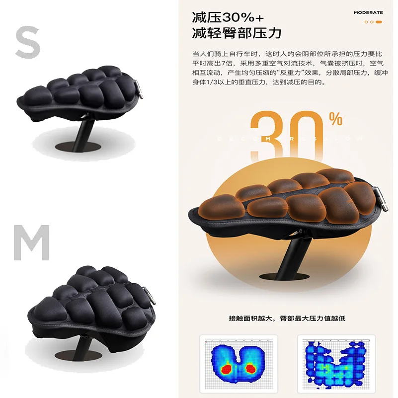 

Bicycle Seat Cushion 3D Soft Air Cover Inflatable PU Airbag Saddle Mountain Bike Universal Accessories