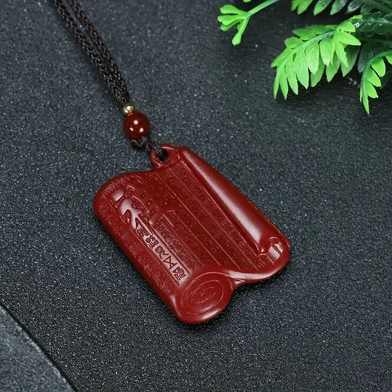 

Киноварь Фиолетовый Золотой Песок Сердце Сутра Ожерелье Мужчины и Женщины