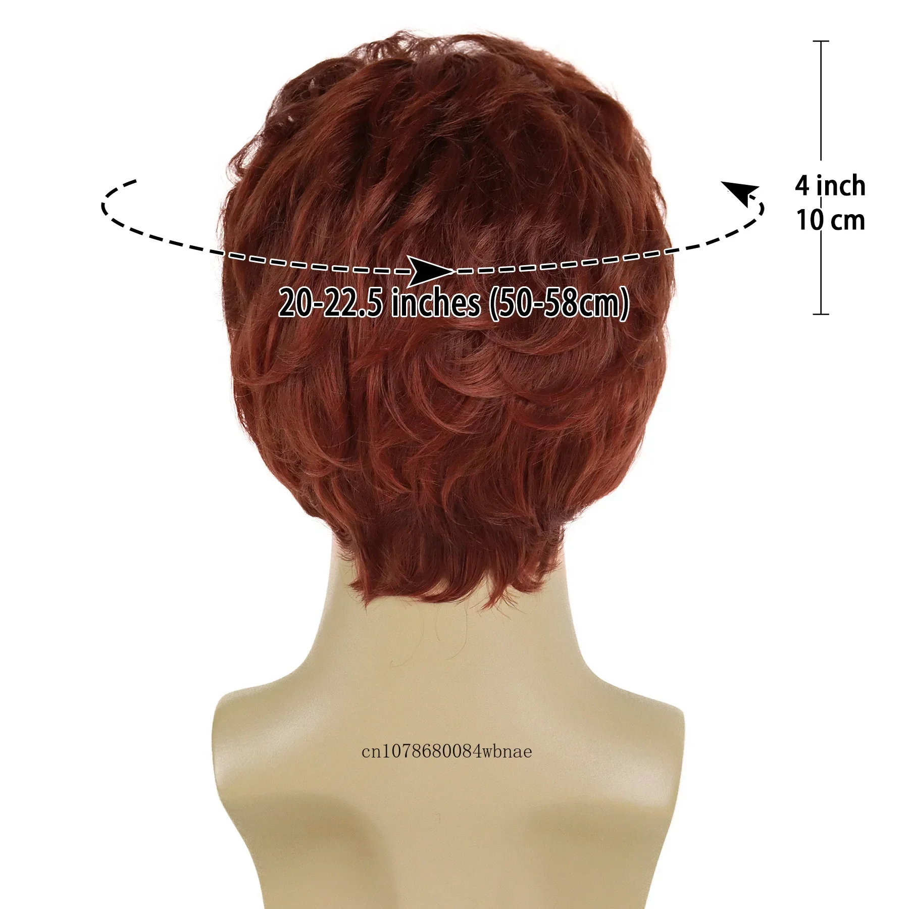 قصيرة Harcut الاصطناعية أوبورن شعر مستعار مع الانفجارات الأب شعر مستعار مقاومة للحرارة الطبيعية متموجة الأحمر الباروكات للرجال كبار السن الذكور الباروكات الاستخدام اليومي #6