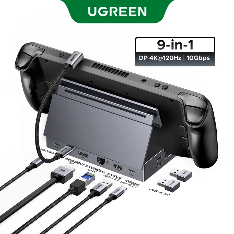 

Док-станция UGREEN с разъемами USB Type-C и HDMI, 4K60Hz, RJ45, PD100W