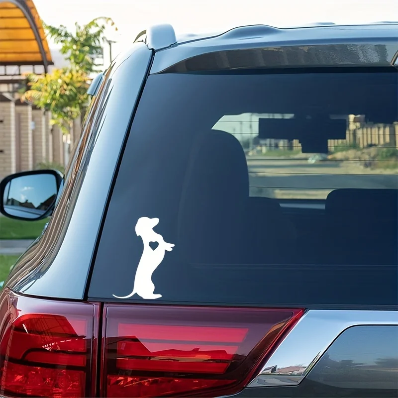 

Reflective Dachshund Heart Decal - 15.24cm White Vinyl Sticker for Cars, Trucks, Vans & Laptops