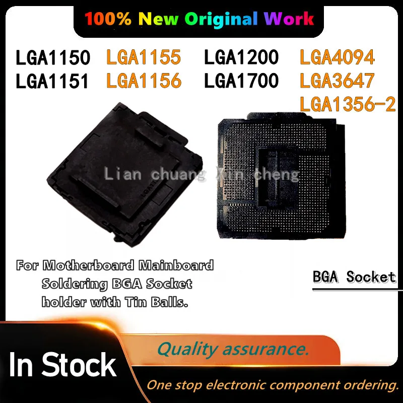 NEW LGA 1150 1151 1155 1156 1200 1700 1356-2 3647 4094 For Motherboard Mainboard Soldering BGA Socket holder with Tin Balls