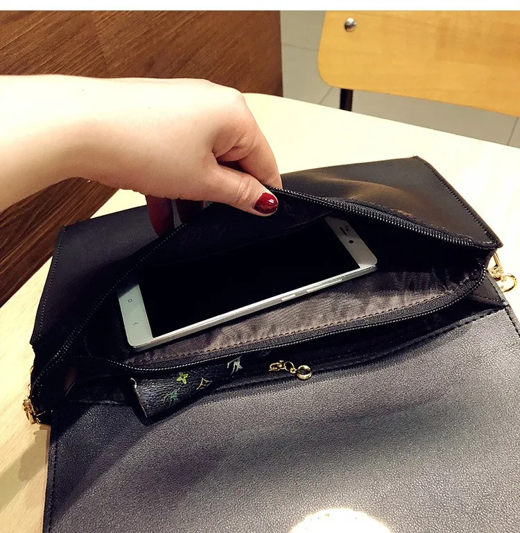 Circular Ring Envelope Clutches for Female Messenger Bag pu Leather Ladies Handbag Small women Crossbody Shoulder Bag bolsas