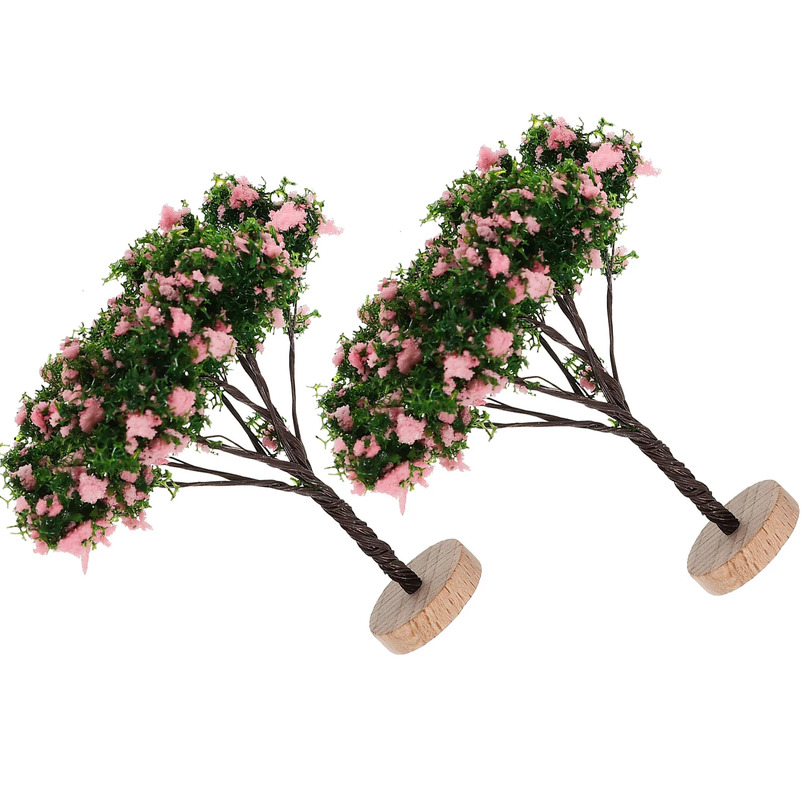 

2Pcs Miniature Landscape Trees Exquisite Detailed Fake Trees for Dollhouse Display Decor Christmas Gift Party