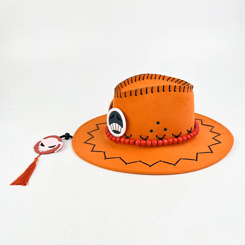 Portgas · D · Ace Hat Anime Cosplay Cowboy Hat Unisex Sunshade Hat Basin Hat