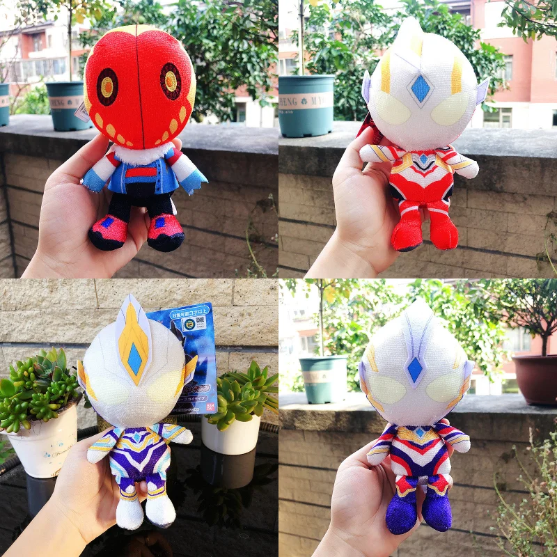

In Stock Bandai Small Ultraman Plush Dolls Trigger Decker Metron Alien Mahruru Soft Stuffed Cartoon Character Toys For Boys