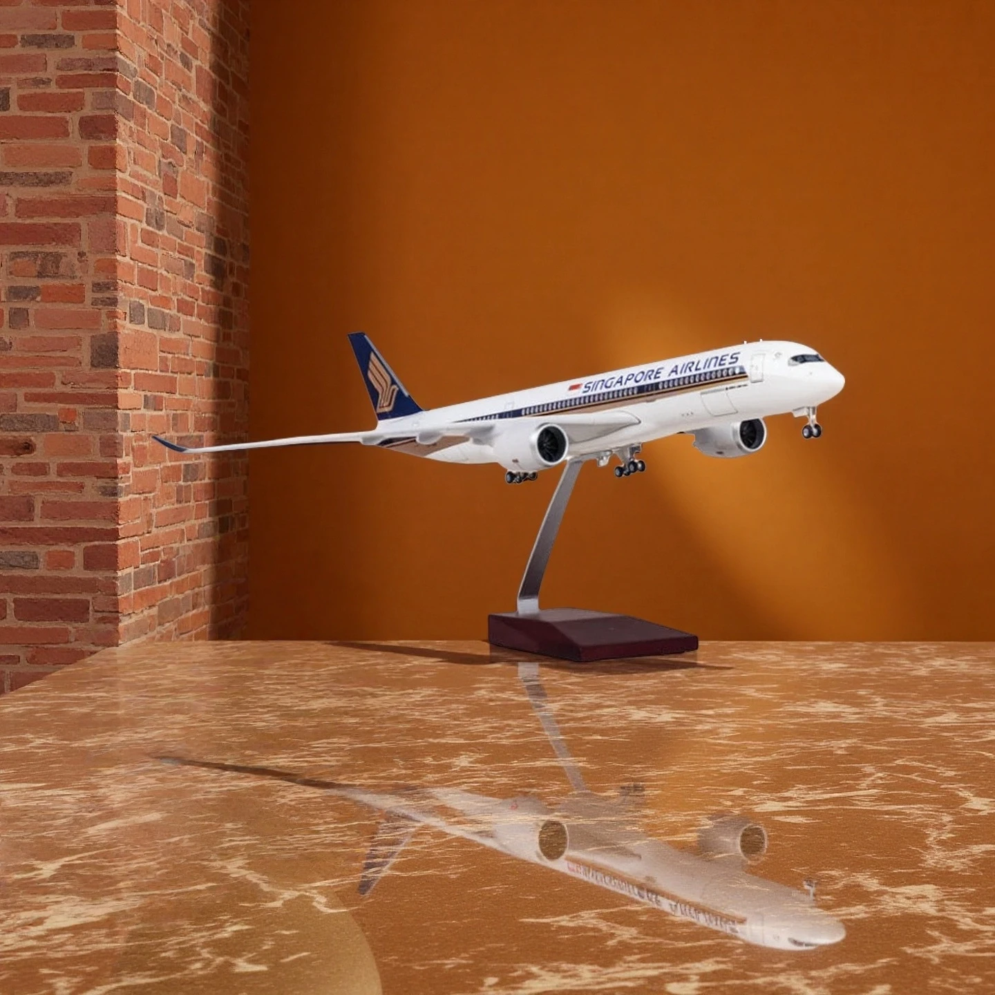 

1/142 масштаб самолета 47 см игрушка A350 Singapore Airways модель W свет и колесо литья под давлением пластиковая смола коллекция самолетов украшения