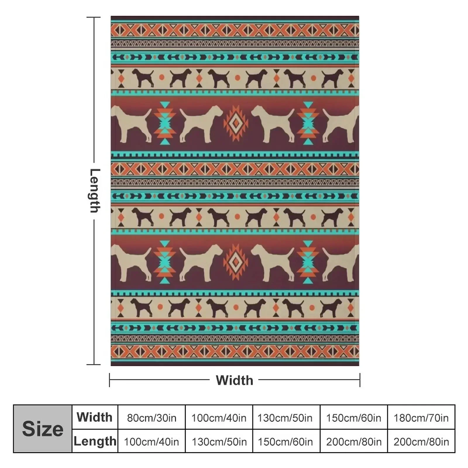 Boho dogs | Border terrier sunset Throw Blanket couch cozy soft plush fuzzy picnic outdoor blanket