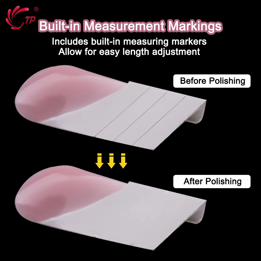 TP nouveau 150 pièces/boîte ongles double formes avec jante à l'intérieur Poly Extension Gel moule de construction rapide français acrylique faux ongles conseils forme supérieure