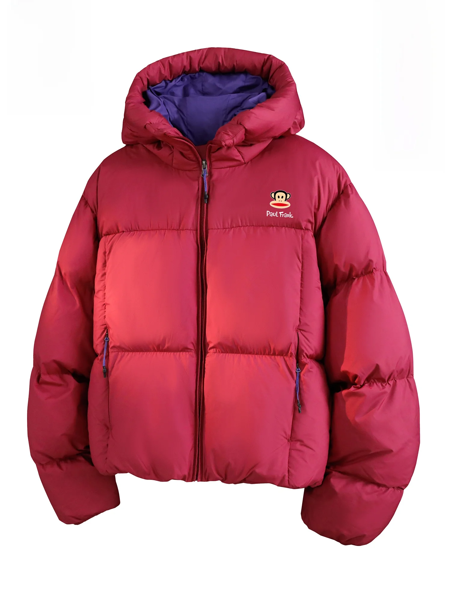 

Зимняя утепленная хлопковая куртка Paul Frank для мужчин, свободного кроя, с капюшоном, для пар, молодежная, модная, теплая, с внутренней подкладкой из полиэстера