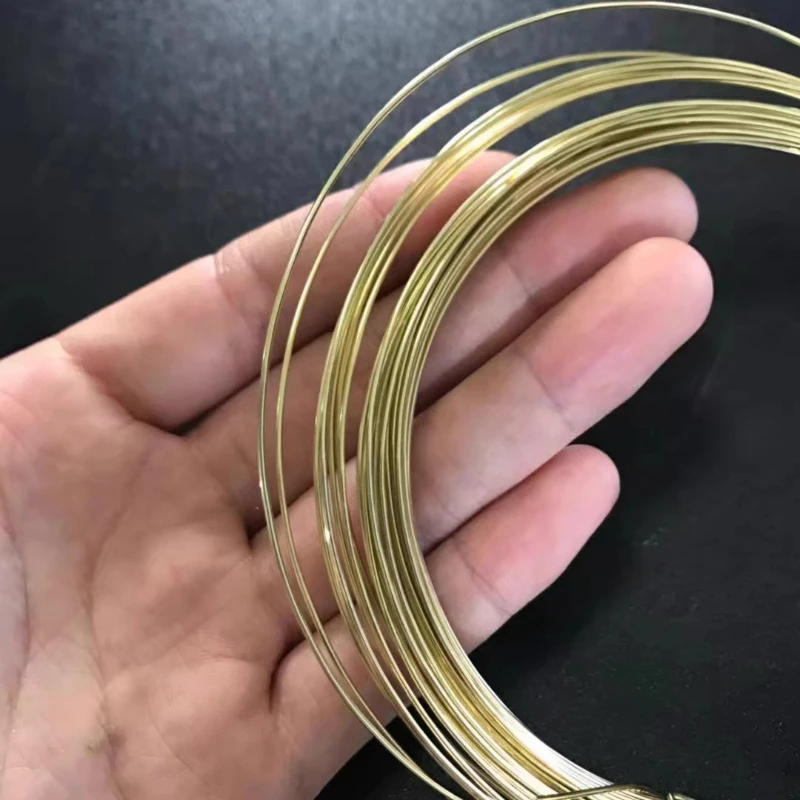 1/5/10Meter  H59 Solid Brass Wire Wrapping Copper Wire Line Make Shape Metal Wire Dia 0.3/0.4/0.5/0.6/0.8/1/1.5/2/2.5/3/4/5mm