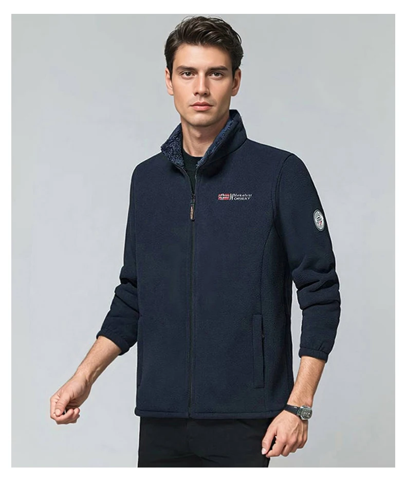 الرجال التكتيكية سوفتشيل الصوف التنزه هوديس لينة القطبية جاكيت من الصوف الرجال الشتاء Bomber سترة الرجال سميكة سترة هوديس #6