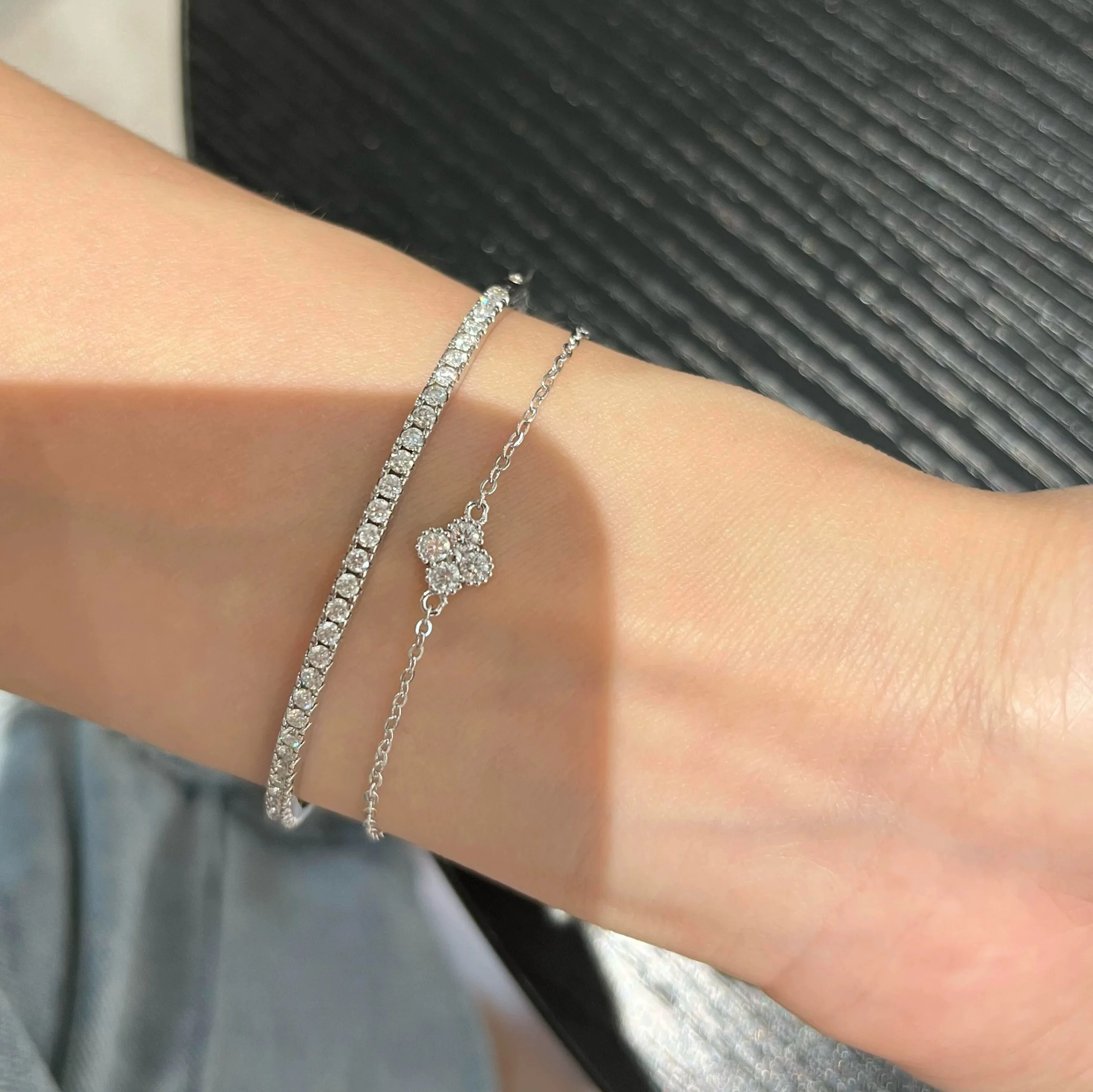 New Trend Hot Sale Famous Brand Top Quality European Luxury Jewelry Bracelets For Women Zircon Bangle Classic Pure 925 Sliver