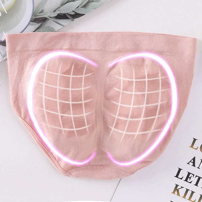 ZXYOUPING 5 pieces Women 3D Honeycomb Uterus Warming Underwear Ladies Pure Cotton Stall Honeycomb Mid-waist Hip Lift Tummy Tuck