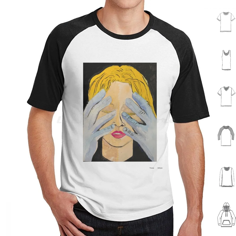 Young Girl , Blindfolded T Shirt 6xl Cotton Cool Tee Girl Madden Blonde Abstract Urban Retro Modern Duffel Backpack