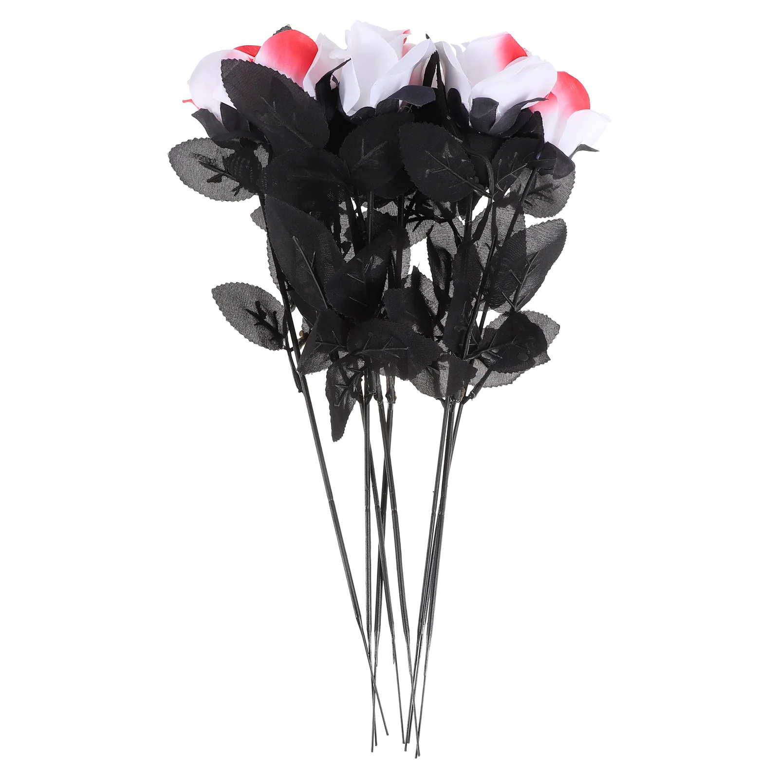 

8pcs Halloween Rose With Eyeball Party Prank Prop Simulated Fake Flower Decor For Haunted House Tricky Rose Ornament Horrific