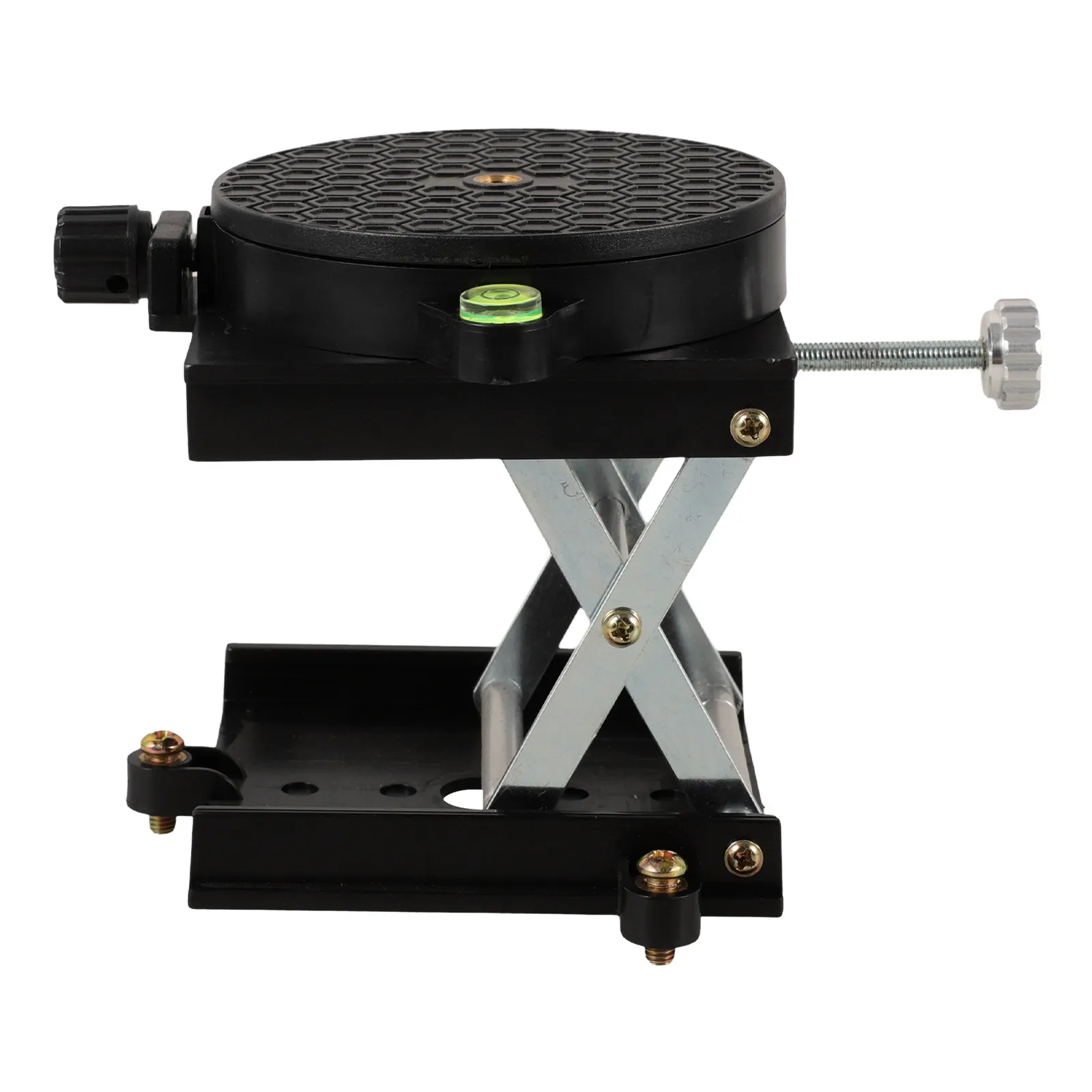 Laboratory Jack Adjustable Lifting Platform Stand for Precision Leveling and Grounding Heavy-Duty Portable Stainless Steel Lab