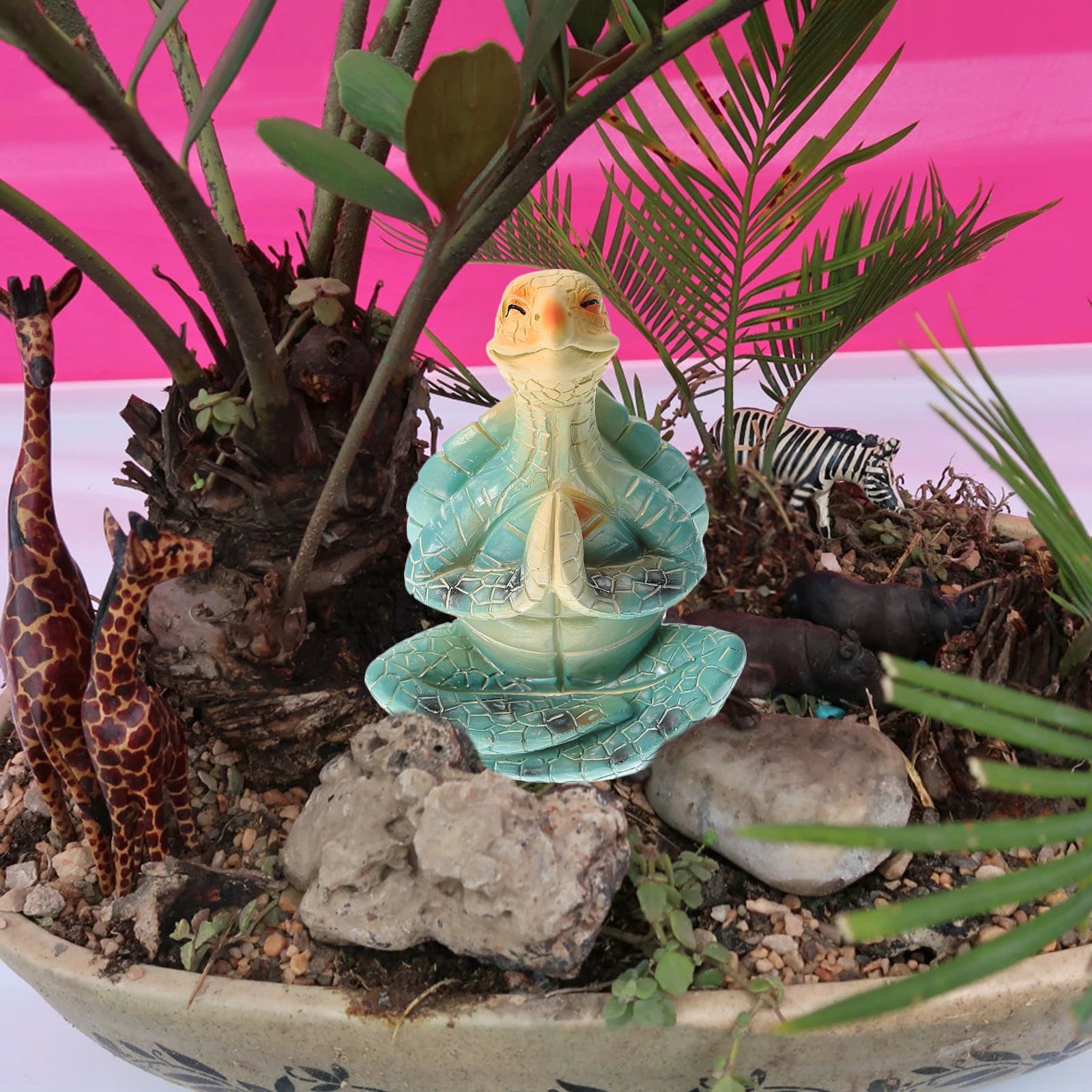 

Resin Turtle Yoga Statue Garden Decoration Small Sea Turtle Lawn Yard Waterproof Tortoise Accessories Perfect Gift