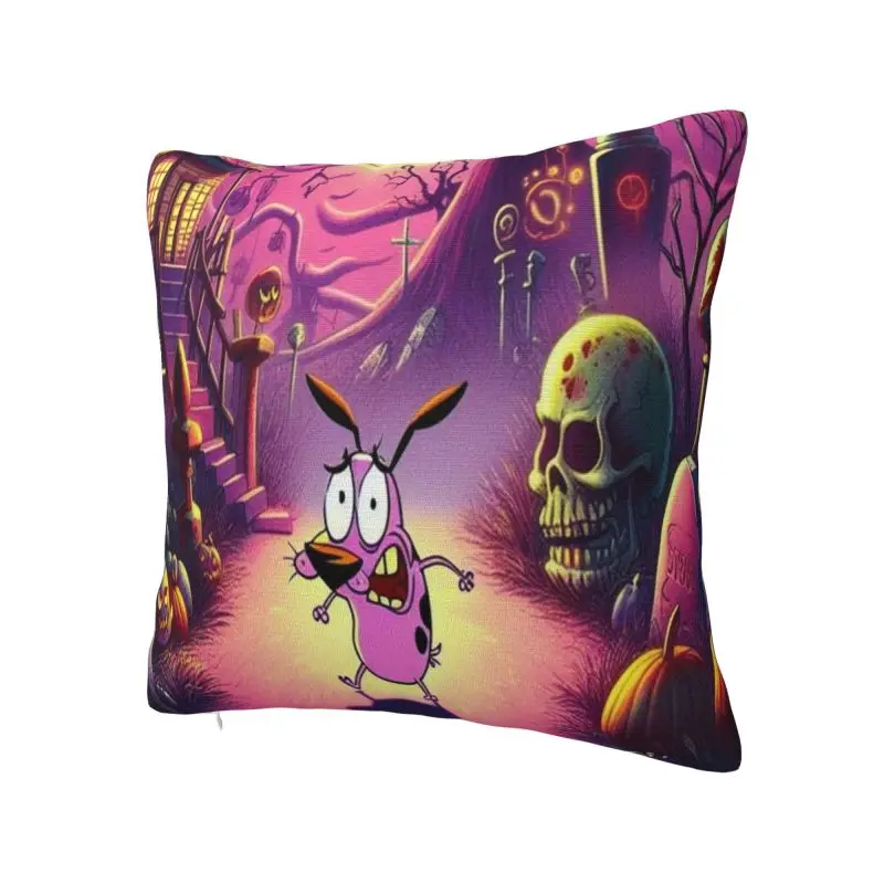 Custom C-Courage The Cowardly Dog  Cushion Cover 3D Print Square Throw Pillow Case for Living Room Pillowcase Home Decor