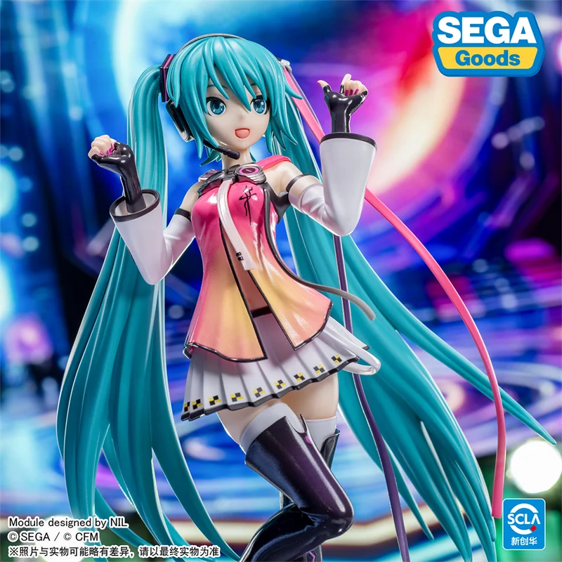 

Оригинальная игрушка Sega Luminasta Vocaloid Hatsune Miku Project Diva Mega Star вокалист ПВХ экшн-фигурка Модель Кукла игрушка Рождественский подарок