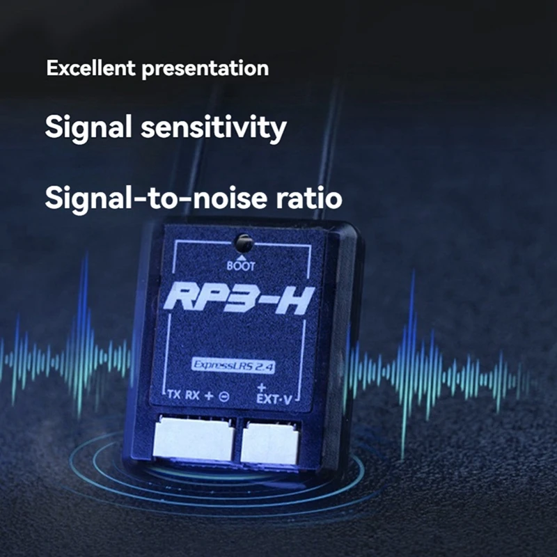 RP3-H ExpressLRS ELRS 2.4GHz Nano Receiver Dual Antenna Built-in TCXO for Heli Flight Controller-A23U