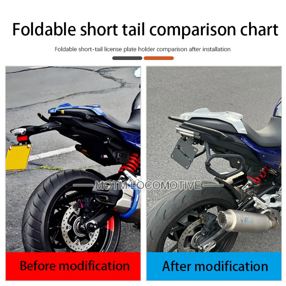 FOR BMW F900R F900XR motorcycle integrated short tail license plate bracket with LED brake and turn signal light license plate h #2