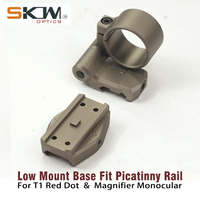 SKWoptics Tactical Low Red Dot/Magnifier Monocular Mount Base T2 3X  20mm Rail Combination Kit Accessories