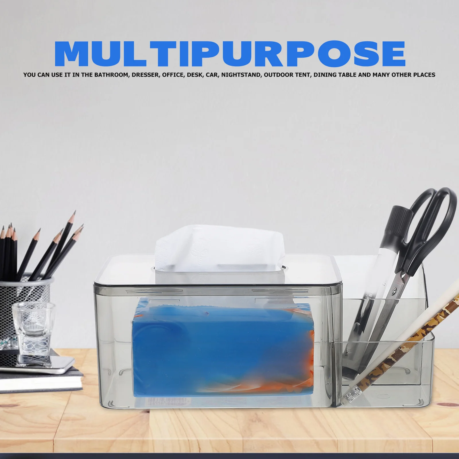 

Storage Box Sturdy Tissue Napkin Paper Holder Case Rectangular Wipes Simple Design Cover Plastic Compact