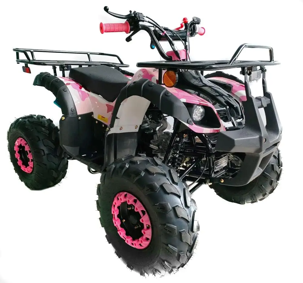 

Gas ATV for Youth Big Kids Children ATV Quad 4 Wheeler with Led Lights and Big Tires and Matching Rims (Color : Pink Camo)