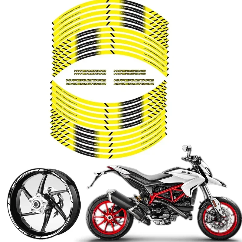 ل DUCATI 950 821 1100 939 796 698 Hypermotard أجزاء الدراجة النارية كفاف عجلة الديكور ملصق لاصق لامع ورائع-C