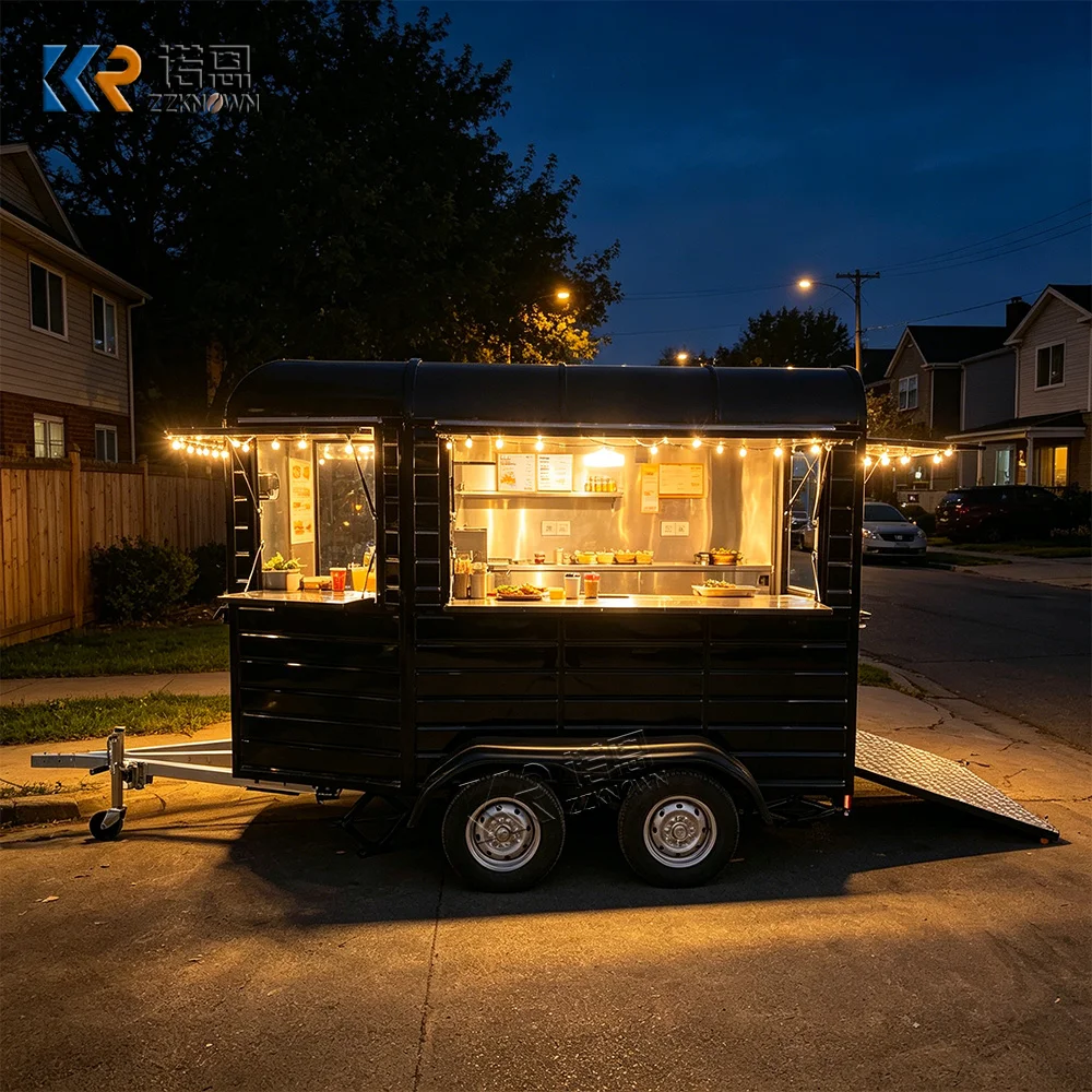 

Concession Fast Food Truck Trailer Custom Mobile Kitchen Pizza Taco Snack BBQ Trailer Mobile Food Truck For Sale