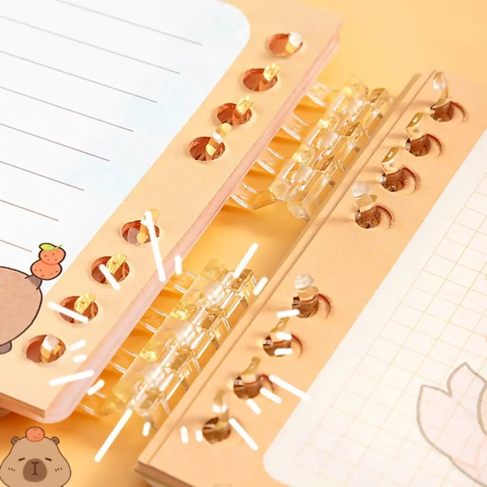 Portable Acrylic Shaking Capybara Book Hand Ledger Notepads Capibara Pocket Book Memorandum Loose-leaf Kapibara Notebook Study