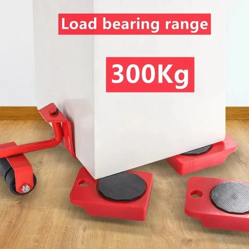 Heavy Duty Furniture Mover Set - 5pcs Multipurpose Roller Sliders for Effortless Lifting & Moving, Hardwood Floor Protector