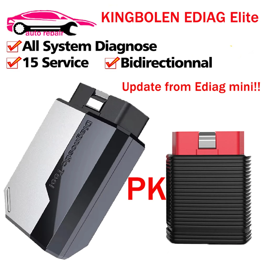 [2025 Hot ] KINGBOLEN Ediag Elite Bi-Directional Scanner Lifetime free update &15 Resets Car Diagnostic Tool pk Thinkdiag