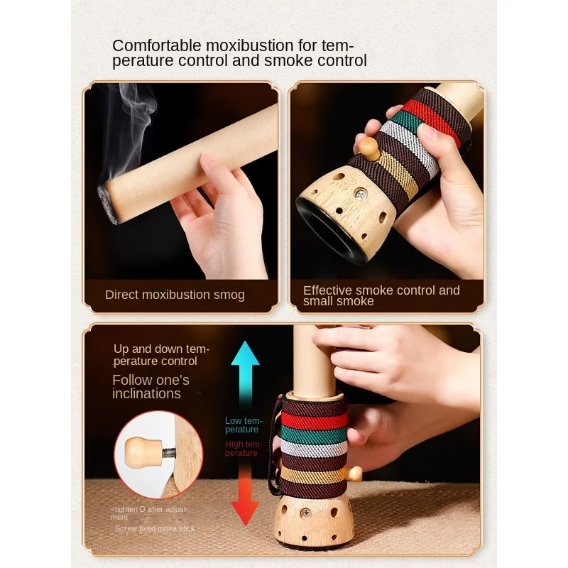 Moxibustion Moxibustion Box Portable Moxibustion Household Ceramic Moxa Stick Scraping and Moving  Integrated Appliance Massage