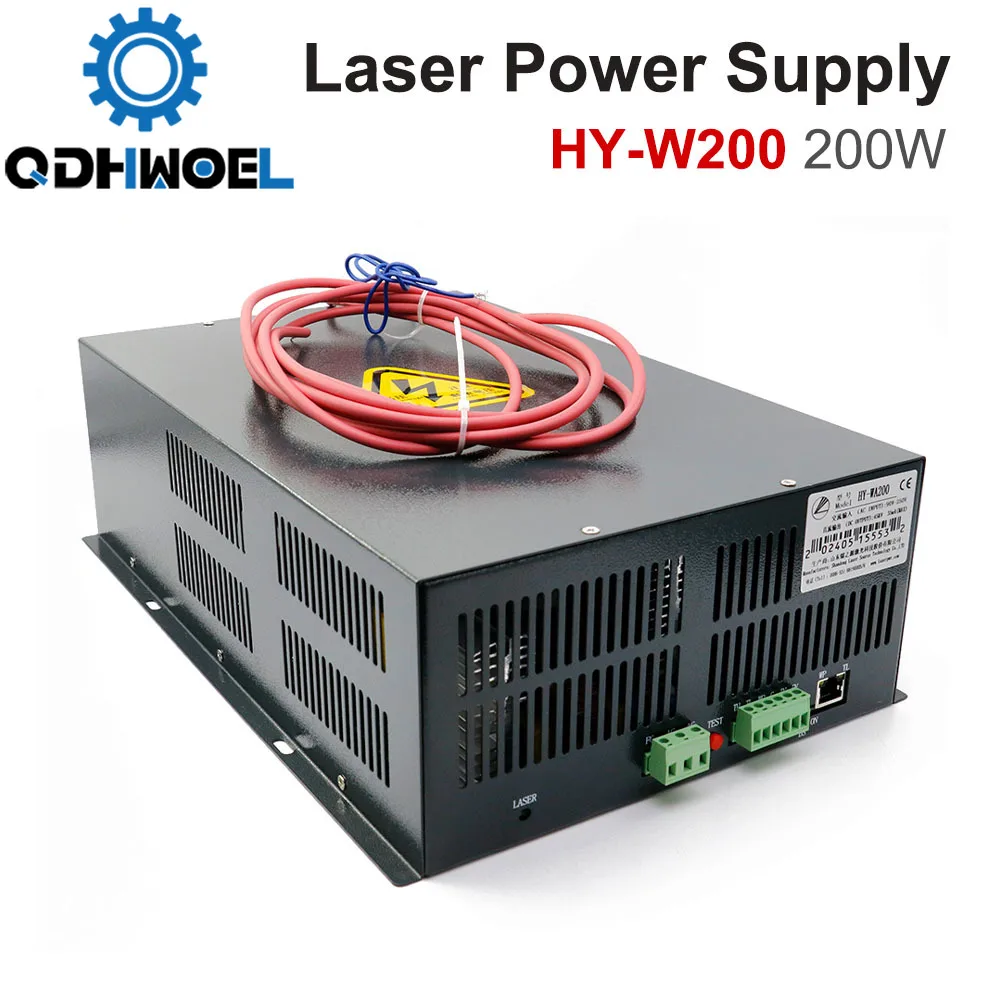 

QDHWOEL 200W HY-W200 CO2 Laser Power Supply 180W-200W for Laser Engraving and Cutting Machine