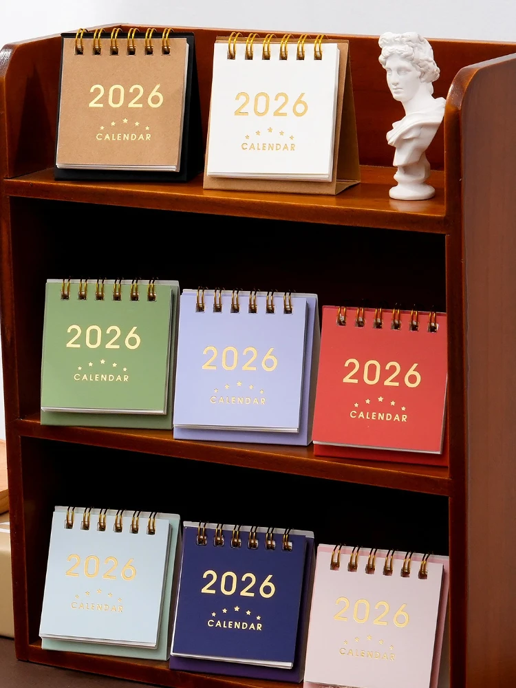 

Calendar 2026 Mini Small Desk Calendar Portable Pocket Daily Monthly Planner Agenda Office Desktop Decor