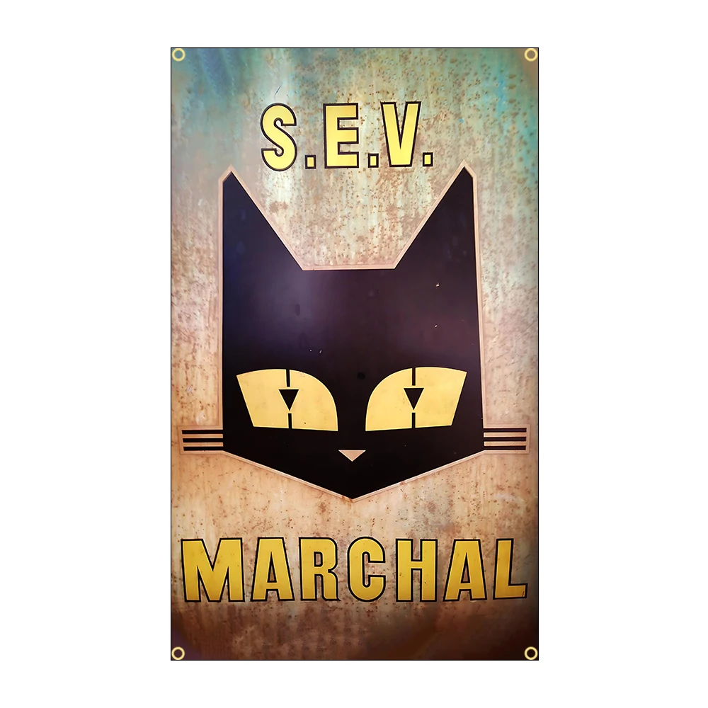 SEV Marchals Flag Banner Polyester Printed Racing Car  Poster 60x90cm 90x150cm Decor for Auto Enthusiasts, Room Decor