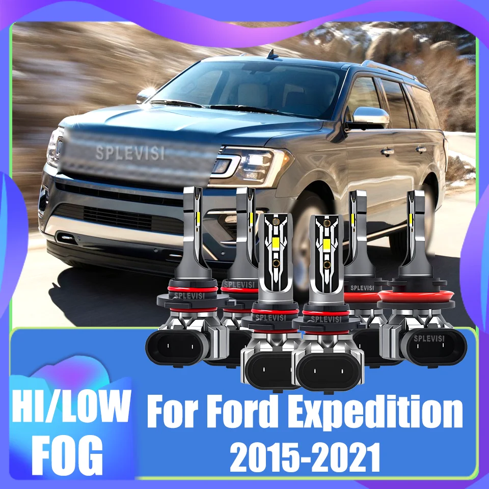 

Dual Beam Fog Lights LED Driving Lamp Pair with Clear White 9005 H11 9145 For Ford Expedition 2015 2016 2017 2018 2019 2020 2021