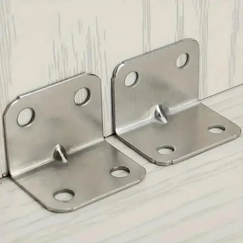 20pcs  Furniture Board Hardware Right Angle Bracket, Cabinet Board Small Connector, Table and Chair Foot Fixed Connector