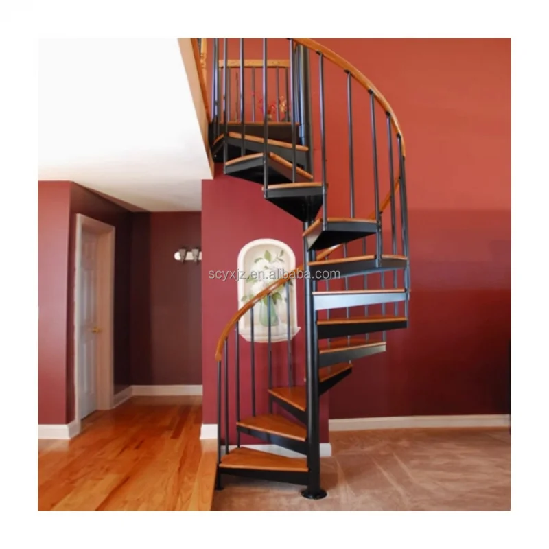 op maat. Moderne stalen buitentrap, eigentijds, eenvoudig te installeren trap