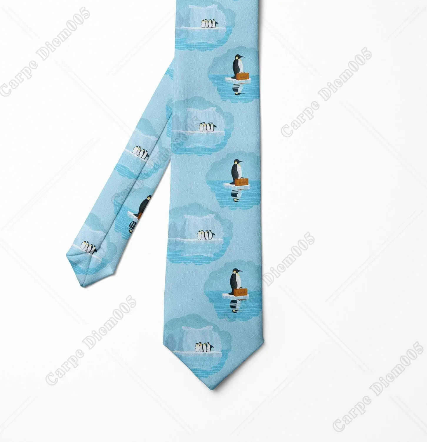 Penguin Ice Winter Multicolor Modern Men's Tie Gentle Breathable High Durability and Wearability Machine Washable