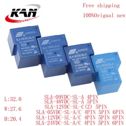 Free shipping 1pcs relay SLA-05VDC-SL-A SLA-12VDC-SL-A SLA-24VDC-SL-A -C 5VDC 12VDC 24VDC 30A 240VAC 4PIN/5PIN/6PIN Original New