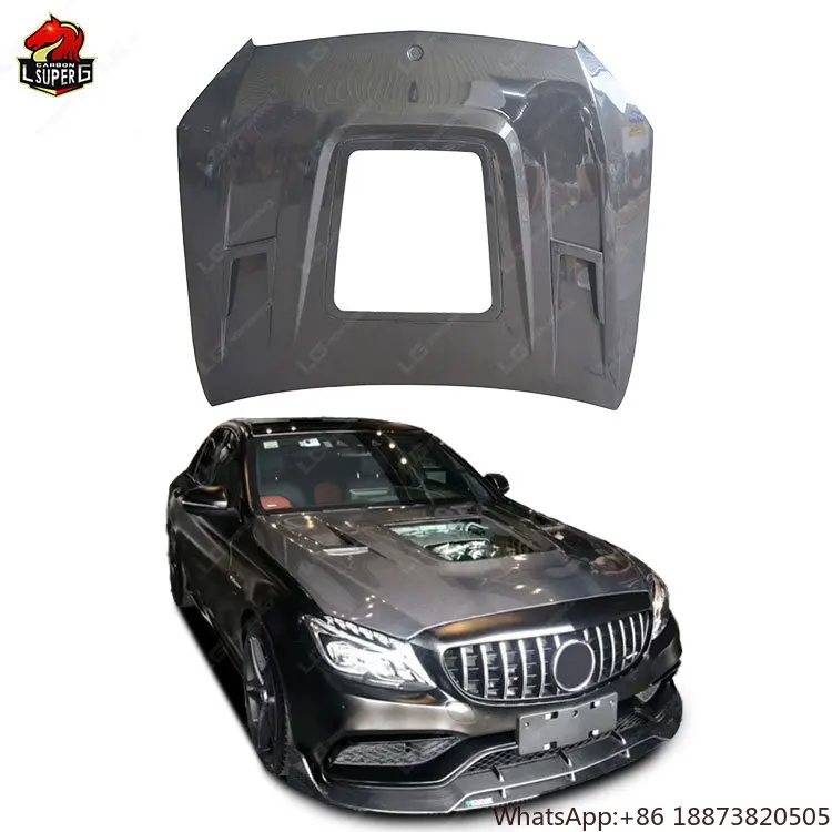 

Заводская цена W205 капот автомобиля из углеродного волокна для Mercedes Benz C class W205 прозрачный капот двигателя