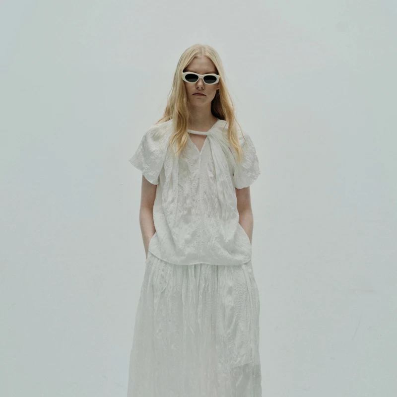 

Ele Design Lightweight Viscose irt Loose Fit ort Sve Women's Top Breathable Comfortable Skin-Friendly Summer Faion