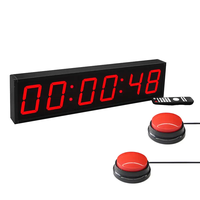 Large 10 Inch Red Digital LED Wall Clock With Temperature Display Outdoor Waterproof Pool Tool & Accessory