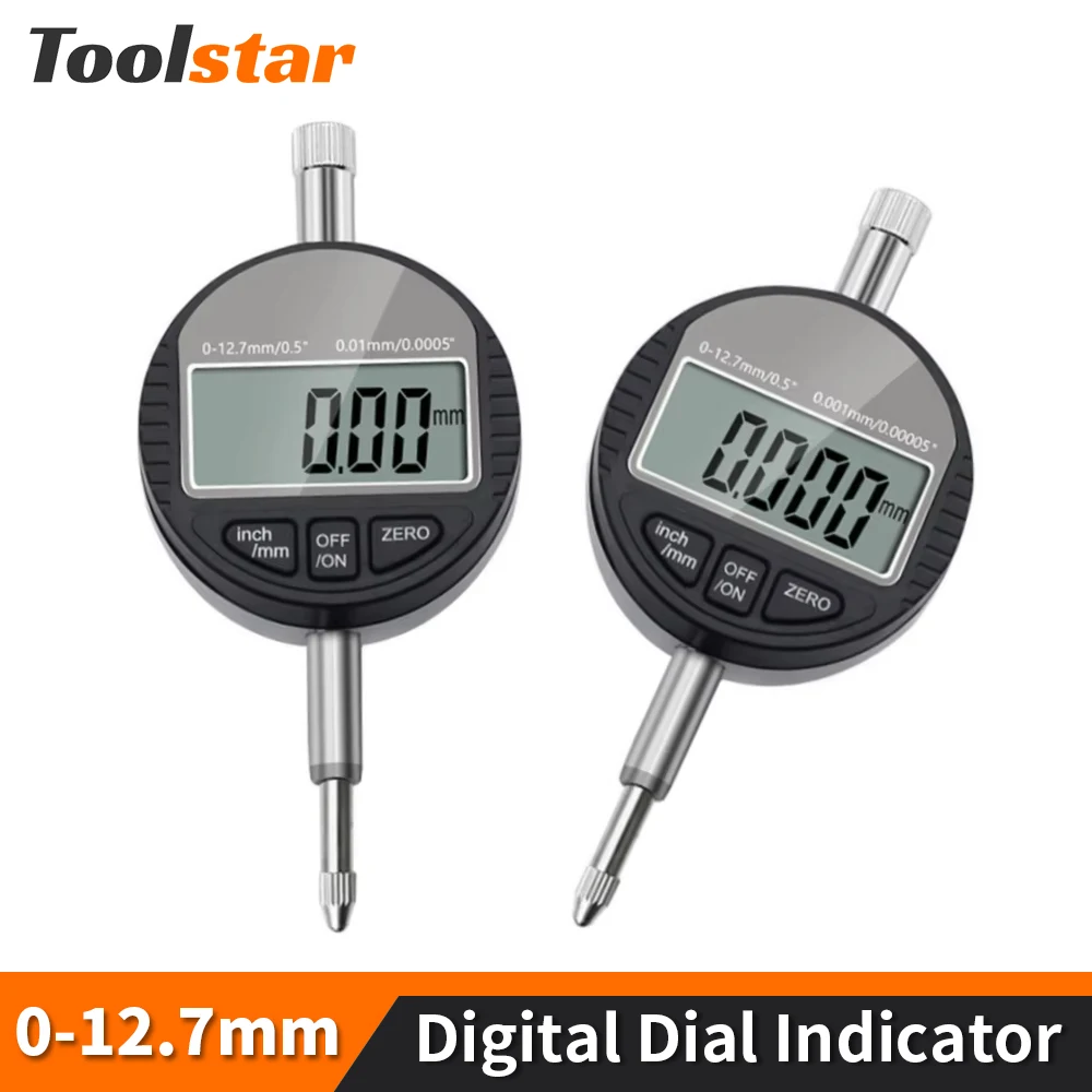 0-12.7mm Comparatore digitale Comparatore Micrometro elettronico Indicatore di tipo ora Comparatore di precisione Orologio Strumenti di misurazione