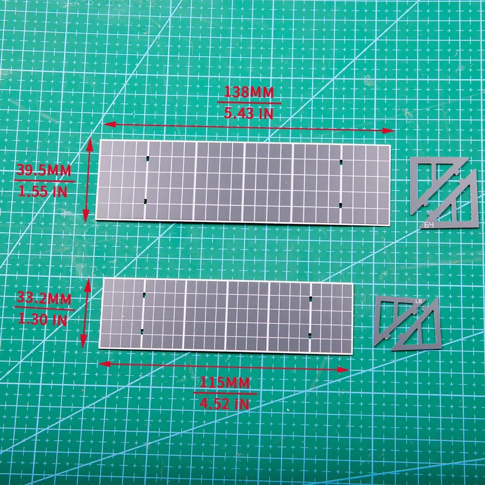 الألواح الشمسية المصغرة ABS غير الوظائف لـ 1/64 1/87 لتقوم بها بنفسك صنع النماذج/تخطيط بناء العمارة/الديكور/ديوراما 1 قطعة