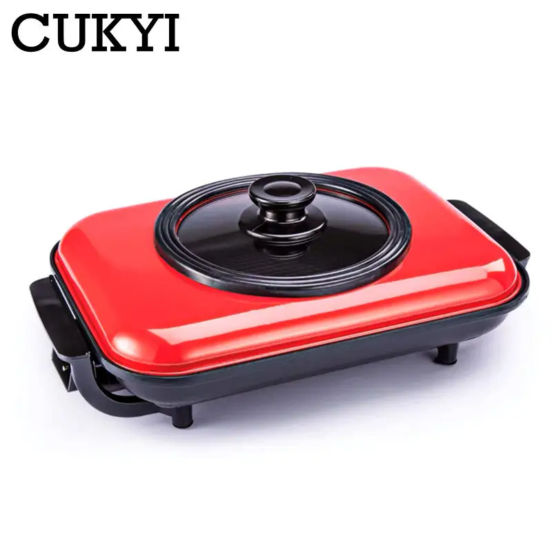 CUKYI barbecue pot household smokeless grill pan Korean multi-function barbecue grilled fish frame commercial non stick oven